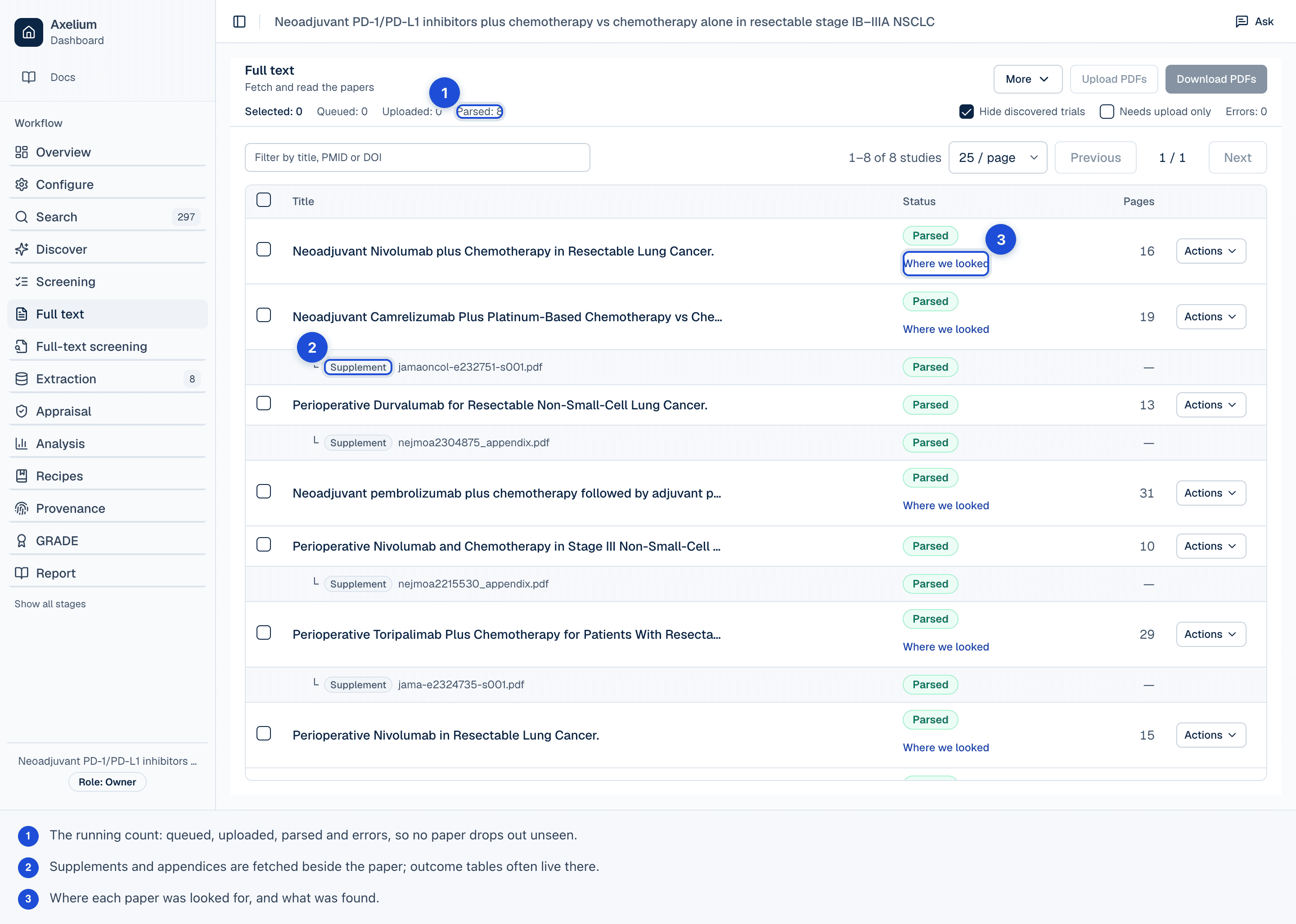 Full text page showing document status